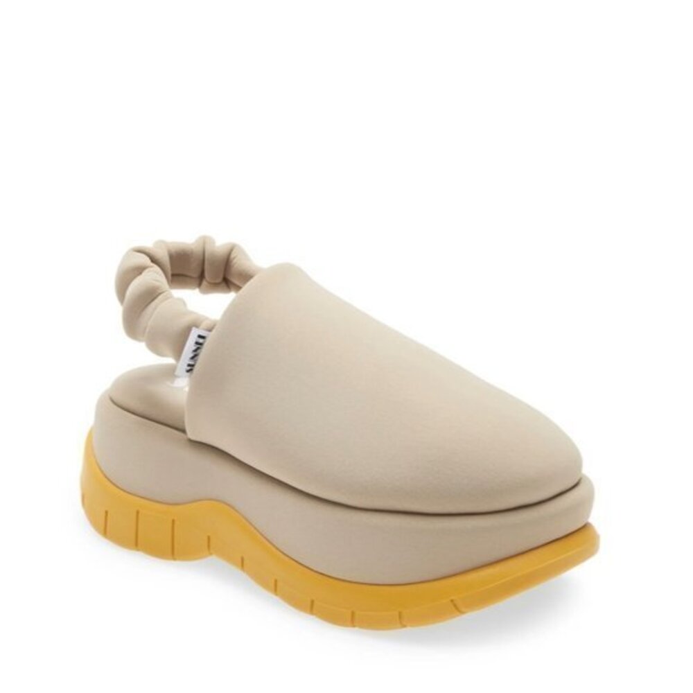 SUNNEI Platform Slingback Sneaker In Cream size 40